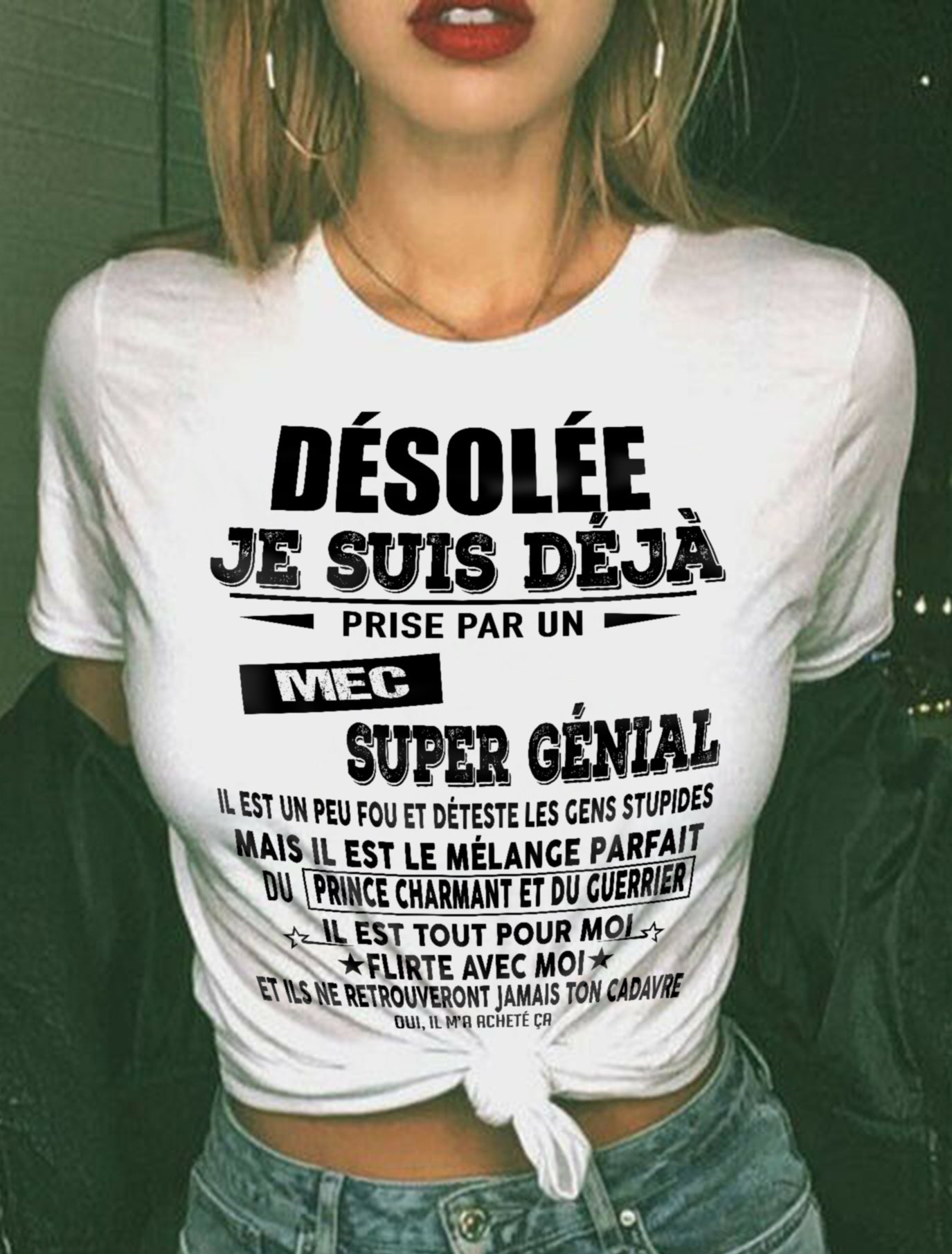 UN T-SHIRT MAGNIFIQUE POUR VOTRE FEMME - CADEAU DE LA PART DE SON MARI - frNTTD00 (SKUUP-04)