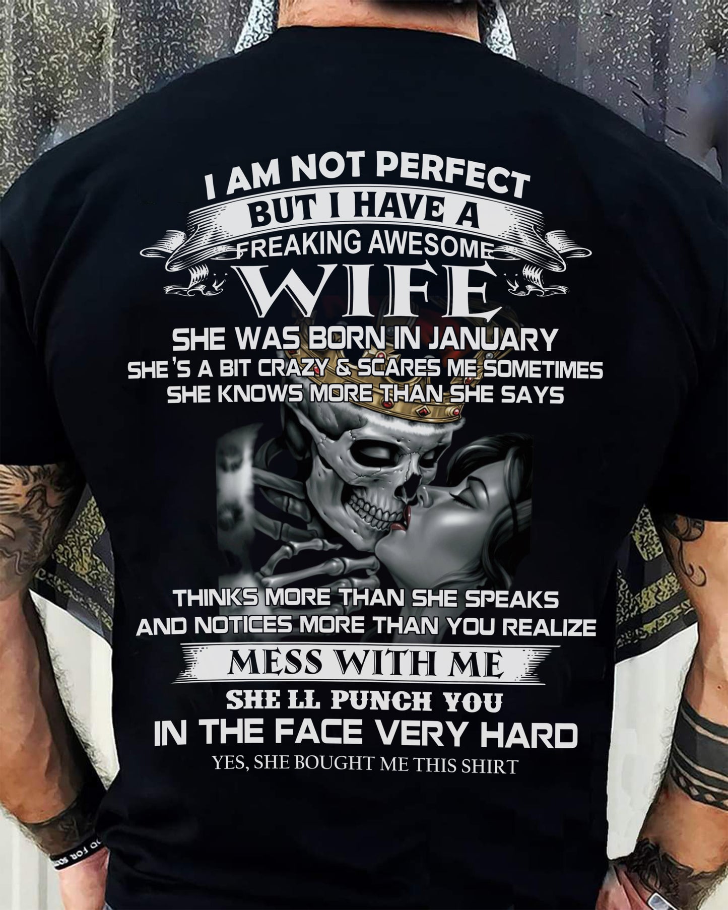 JANUARY - FREAKING AWESOME WIFE - GIFT FOR HUSBAND - NTTD01 (SKU06-34-01)