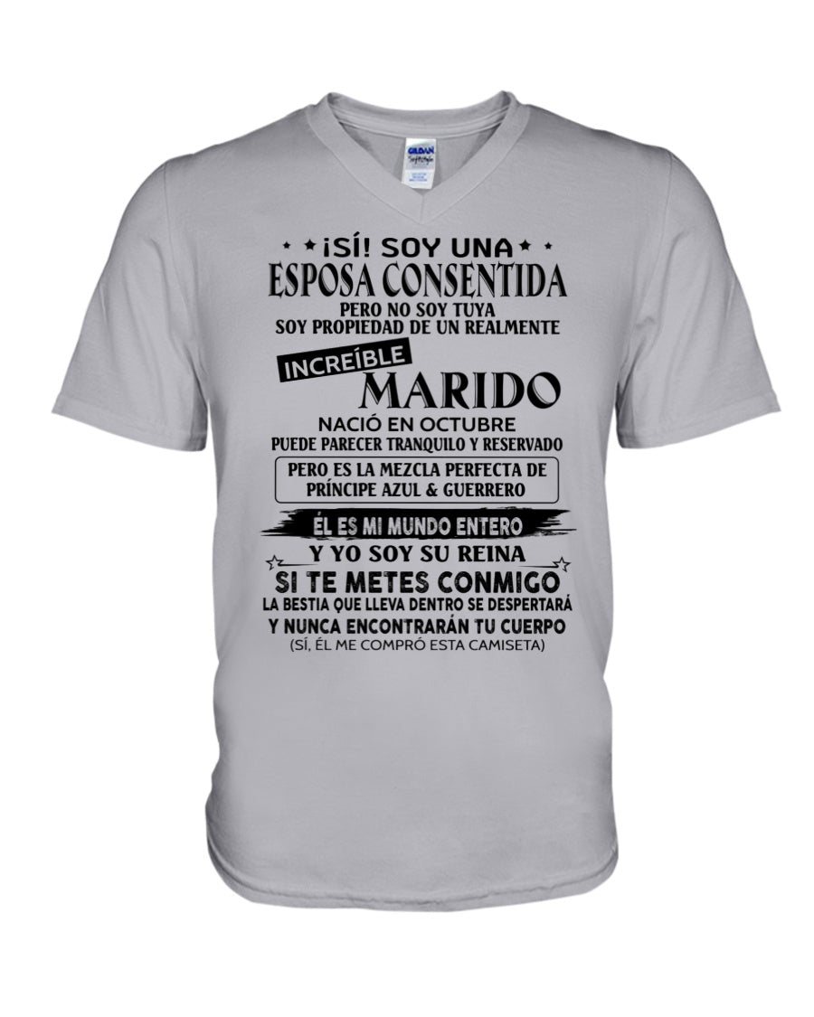 Octubre - Esposo nacido en octubre - Regalo especial para Esposa - T10 (Sku.TbnA3)