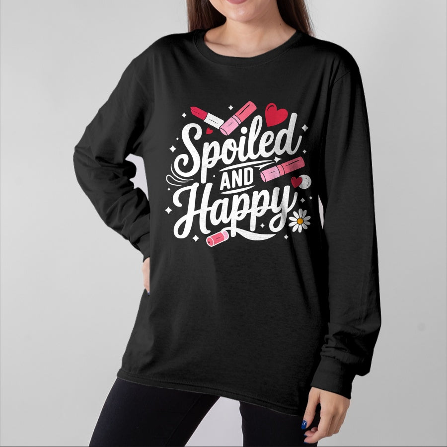 Best Wife Shirt, Wife and Husband Unisex T-Shirt/Hoodie/Sweatshirt HLT00 - Gift for wife T shirt, spoiled wife Spoiled Wife Spoiled And Happy Sweatshirt