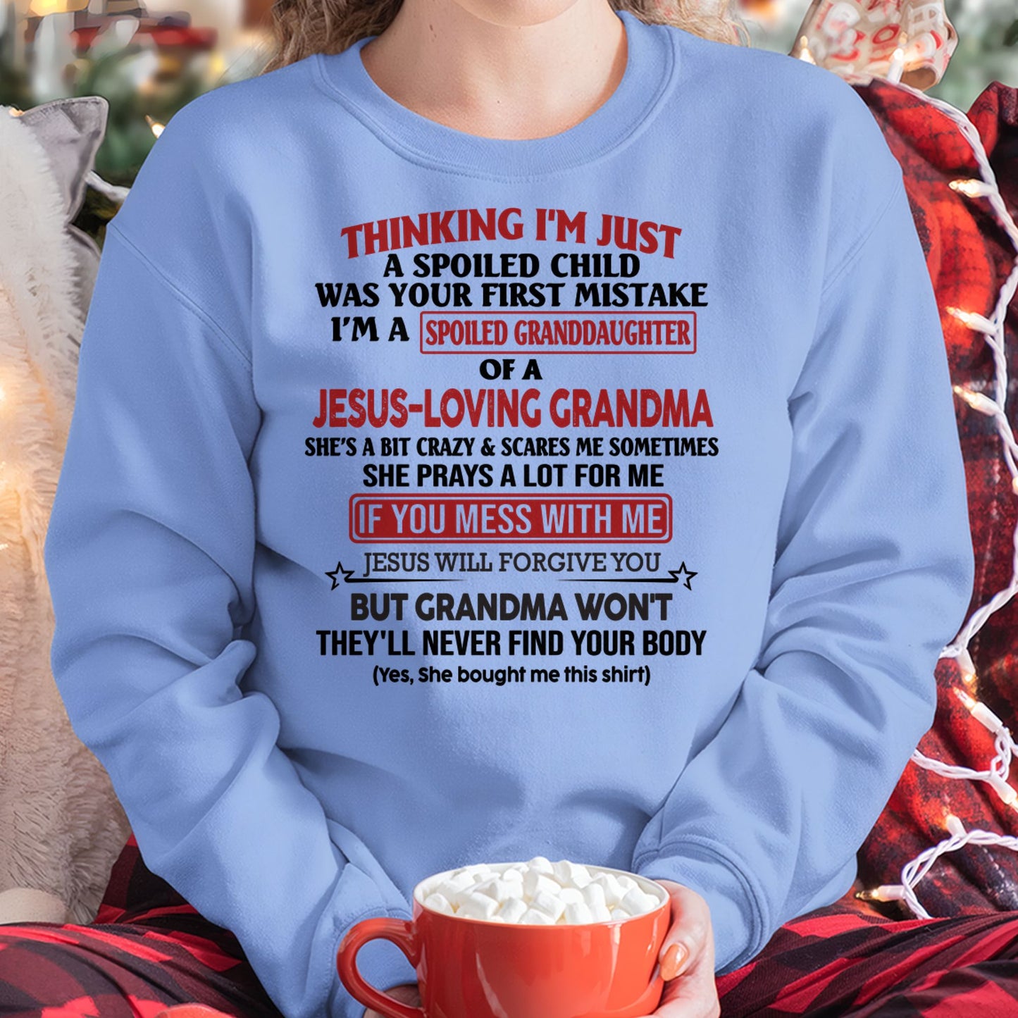 Christian Girl Shirt – Spoiled by Grandma – From Grandma to Granddaughter NTTD00 (SKU07-181-00)