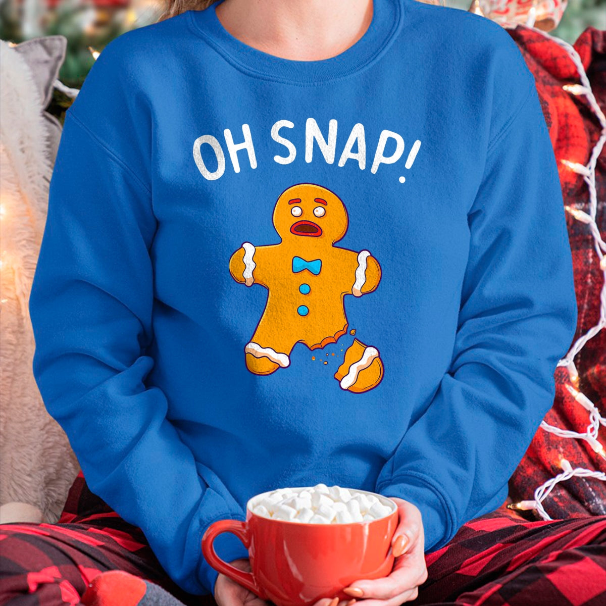 Gingerbread Man Oh Snap Christmas Funny Cookie Baking Gift Short Sleeve T-Shirt - Christmas Unisex T-Shirt/Hoodie/Sweatshirt - HNDS00 (Copy)
