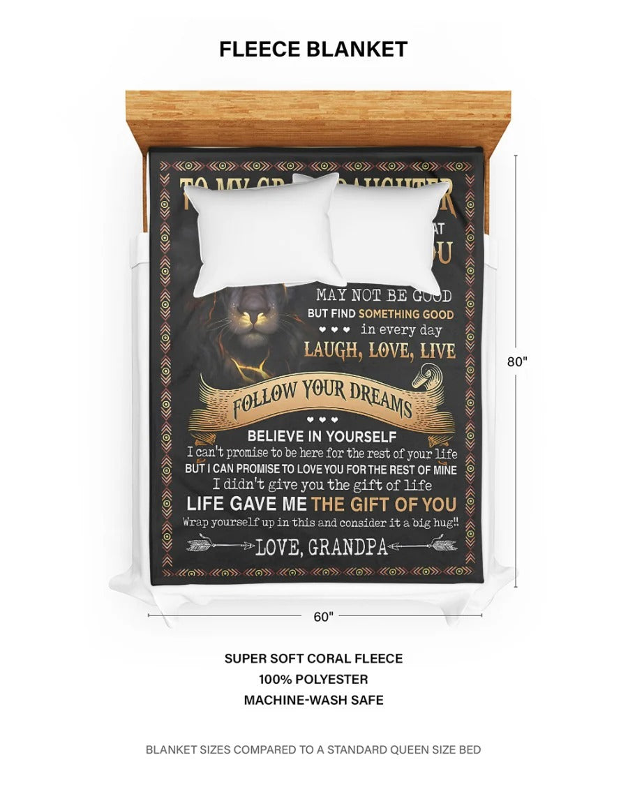 TO MY GRANDDAUGHTER - GIFT FOR GRANDDAUGHTER - Sherpa Fleece Quilt Blanket (SKUB09-44)