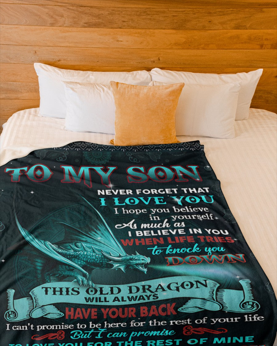 BLANKET FOR SON – COMFORT & WARMTH GIFT FROM DAD Sherpa Fleece Quilt Blanket NTTD00 (SKU2604-250)