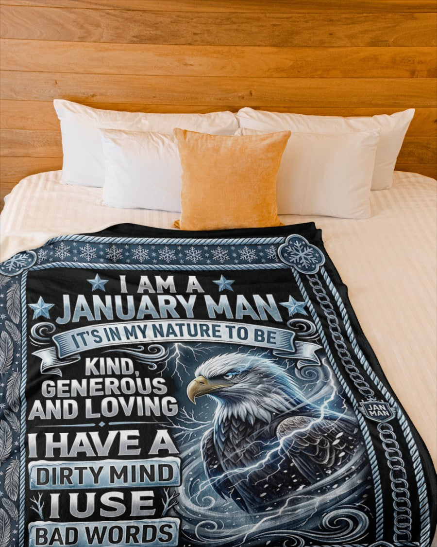 AWESOME BLANKET FOR JANUARY MAN – COMFORT & WARMTH GIFT Sherpa Fleece Quilt Blanket NTTD00 (SKU2604-256)