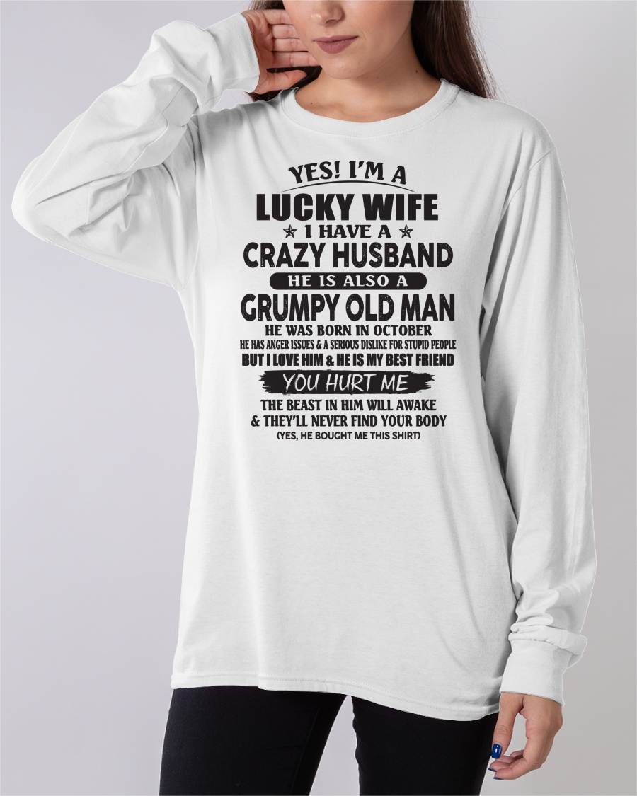 OCTOBER - TO MY WIFE - I'M A LUCKY WIFE - GIFT FROM HUSBAND - NTTD10 (SKU11-30-10)