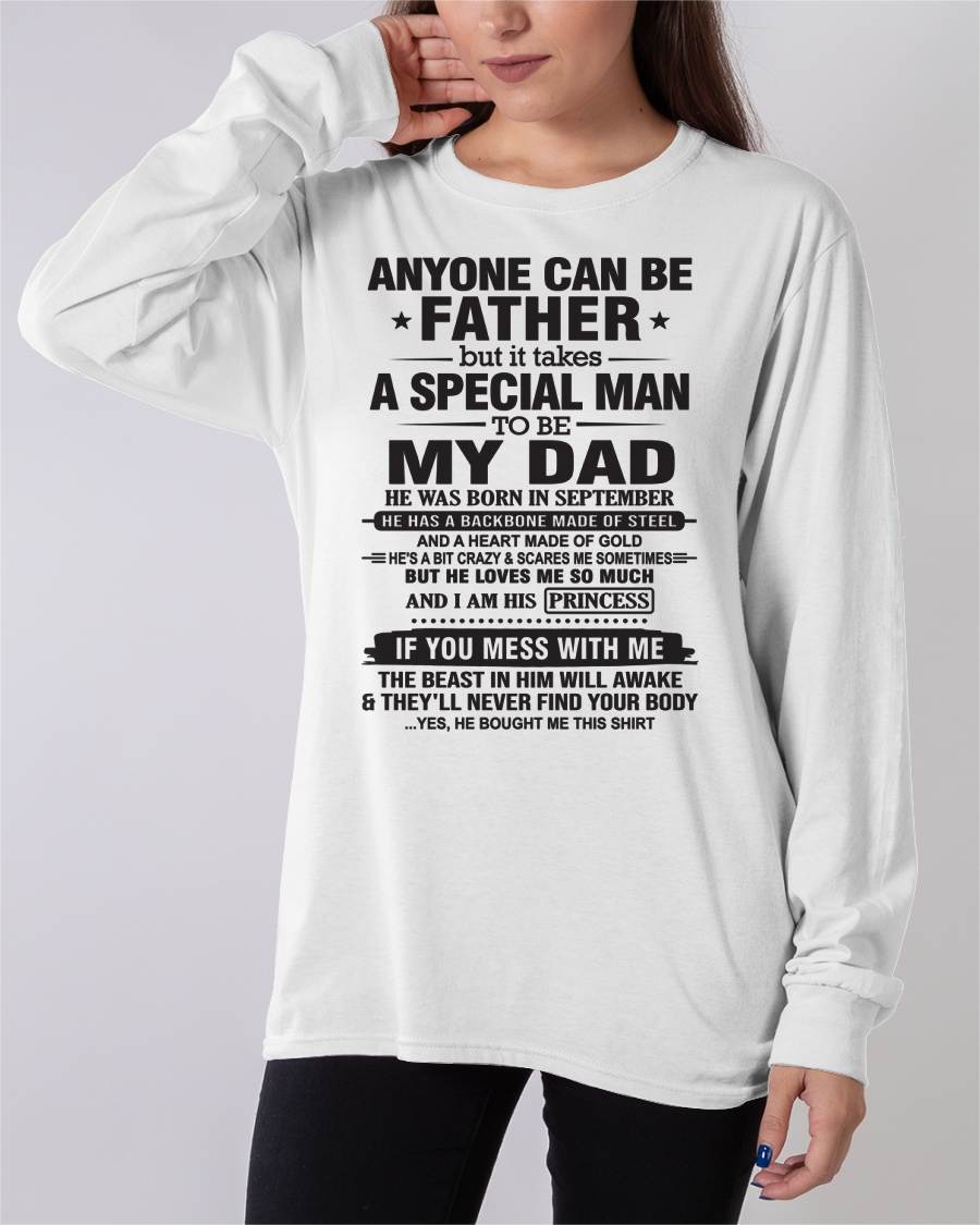 SEPTEMBER - TO MY DAUGHTER - SPECIAL DAD - GIFT FROM DAD - NTTD09 (SKU11-145-09)
