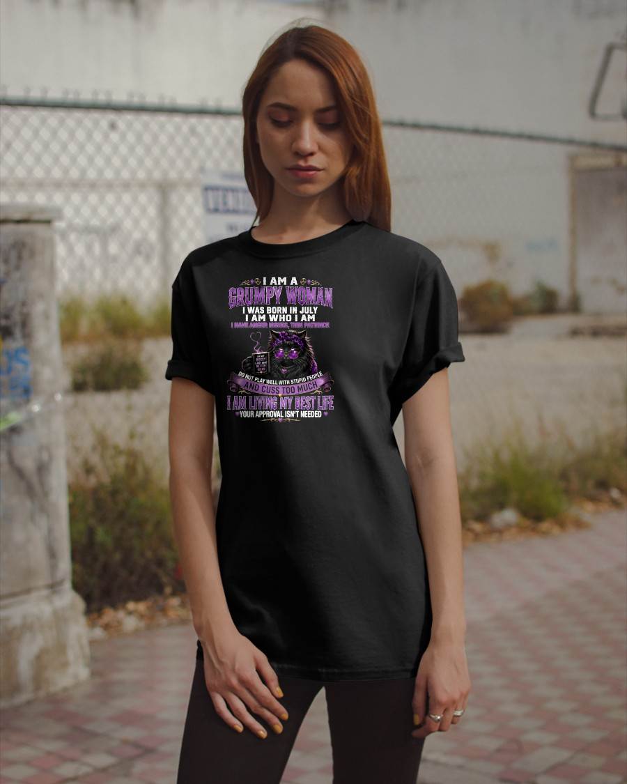 JULY - I AM WHO I AM - BIRTHDAY T-SHIRT FOR WOMEN - NTTD07 (SKU2607-280-07)