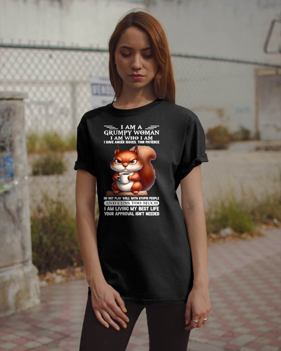 GRUMPY WOMAN - BIRTHDAY T-SHIRT FOR WOMEN - NTTD00 (SKU2602-157-00)