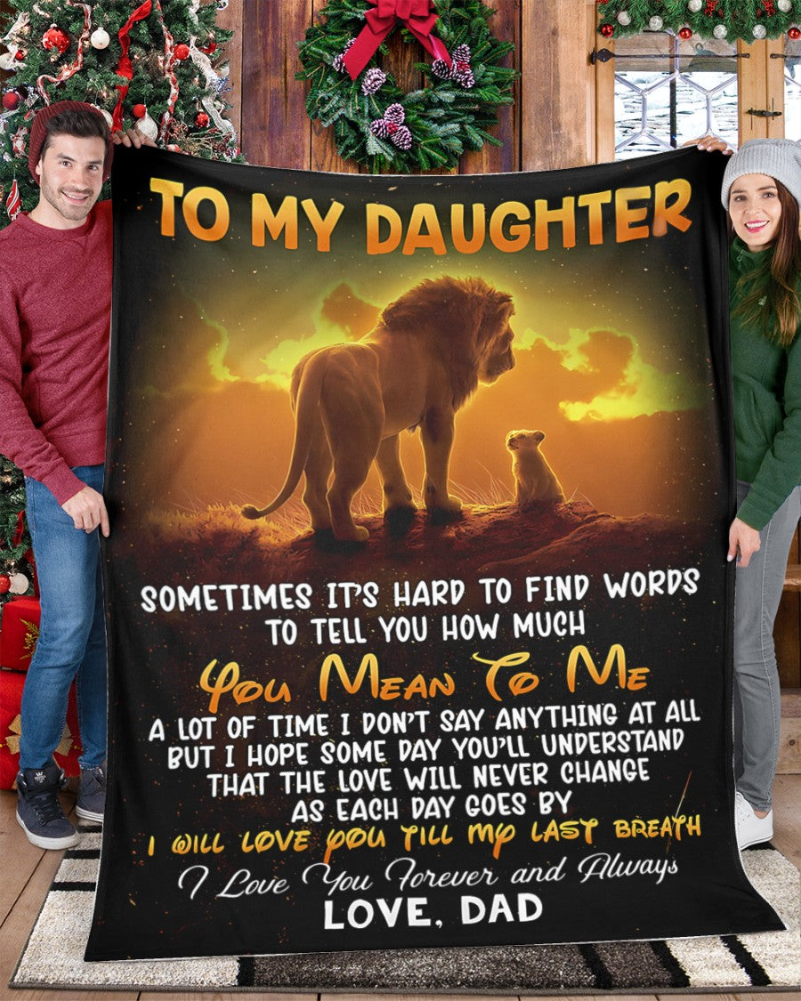 BLANKET FOR DAUGHTER – COMFORT & WARMTH GIFT FROM DAD Sherpa Fleece Quilt Blanket NTTD00