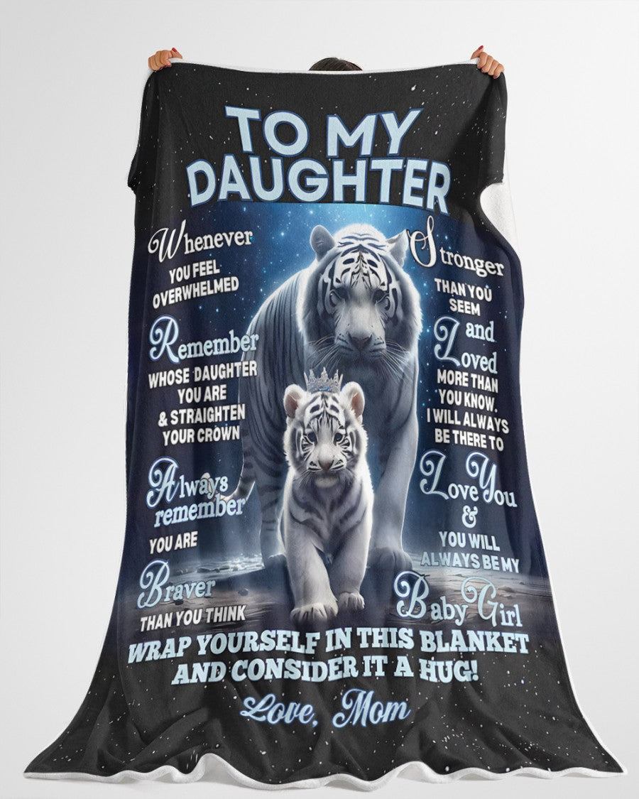 BLANKET FOR DAUGHTER – COMFORT & WARMTH GIFT FROM MOM Sherpa Fleece Quilt Blanket NTTD00 (SKUB12-153)