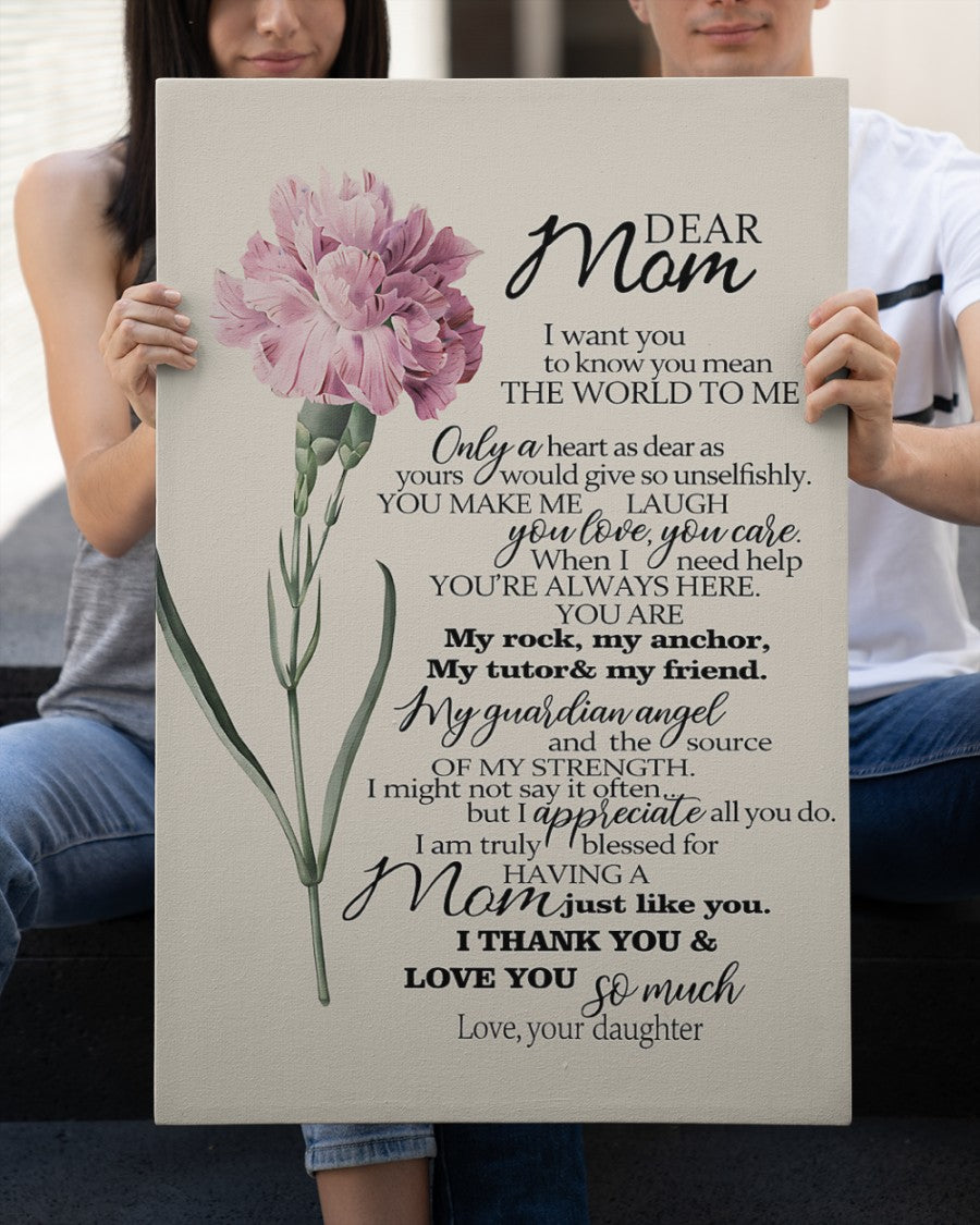CANVAS FOR MOM - BEST GIFT FROM DAUGHTER - NTTD00 (SKU2603-331)