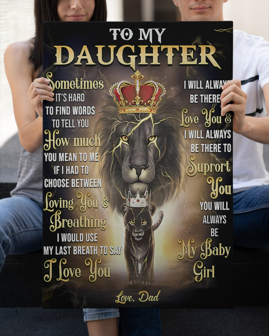 CANVAS FOR DAUGHTER - BEST GIFT FROM DAD - NTTD00 (SKU2604-141)