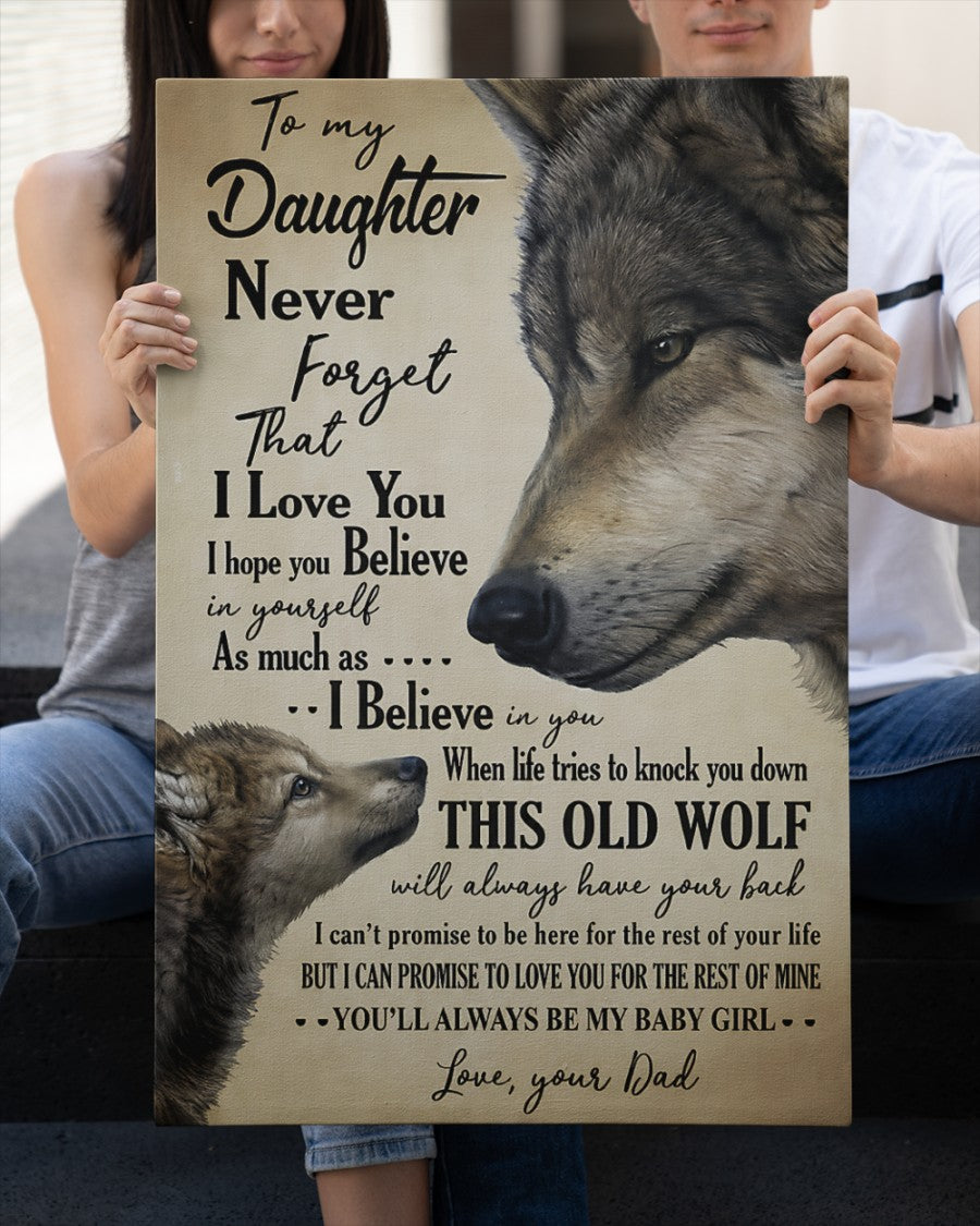 CANVAS FOR DAUGHTER - BEST GIFT FROM DAD - NTTD00 (SKU2605-51)
