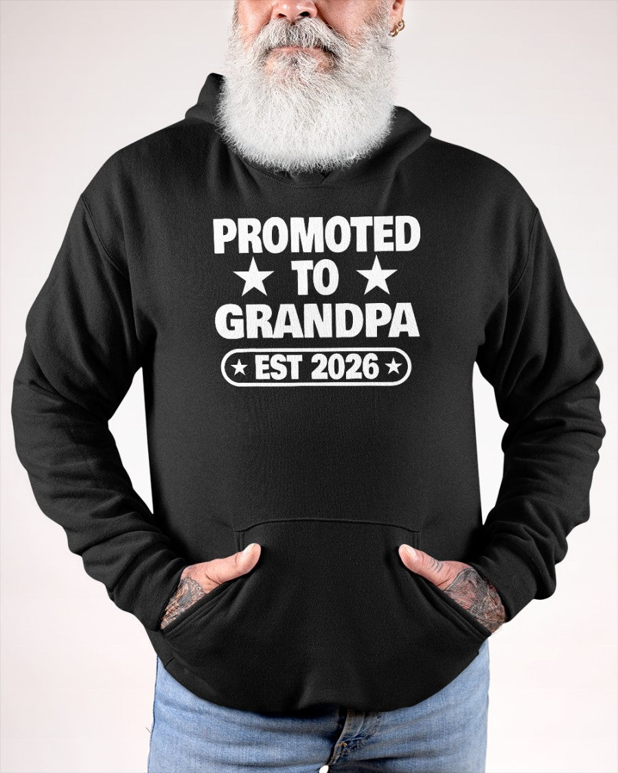 PROMOTED TO GRANDPA EST 2026 - T-SHIRT FOR GRANDPA - NTTD00