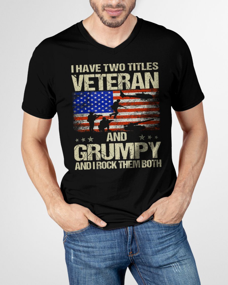 VETERAN AND GRUMPY FUNNY DAD PAPA GRANDPA - GIFT FOR MAN - NTTD00 (SKU8-GRUMPY2)