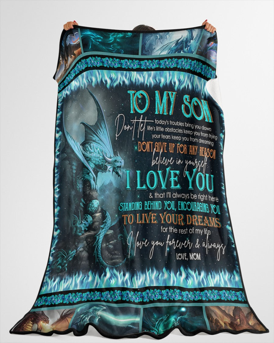 BLANKET FOR SON - GIFT FROM MOM - COMFORT & WARMTH GIFT NTTD00
