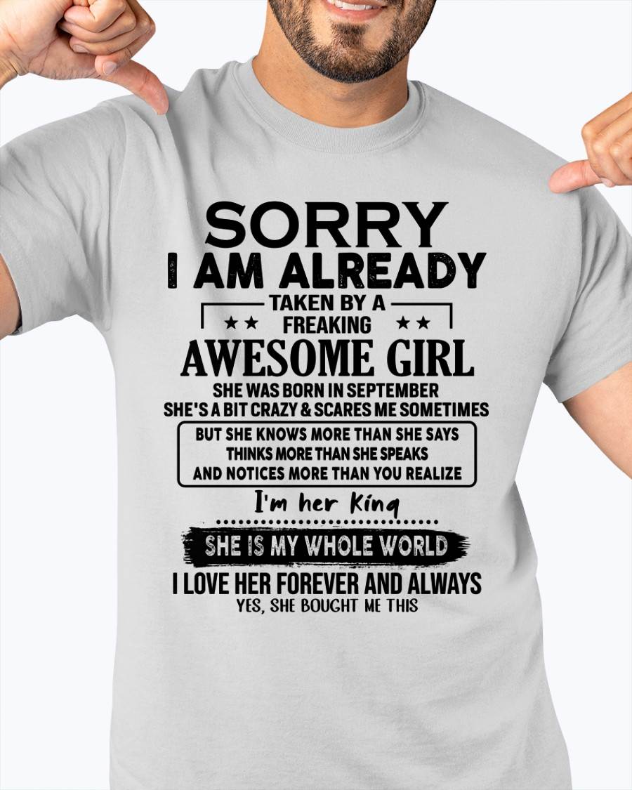 SEPTEMBER - TO MY HUSBAND/BOYFRIEND - TAKEN BY A FREAKING AWESOME GIRL - GIFT FROM WIFE/GIRLFRIEND - NTTD09 (SKU.AT16-09)