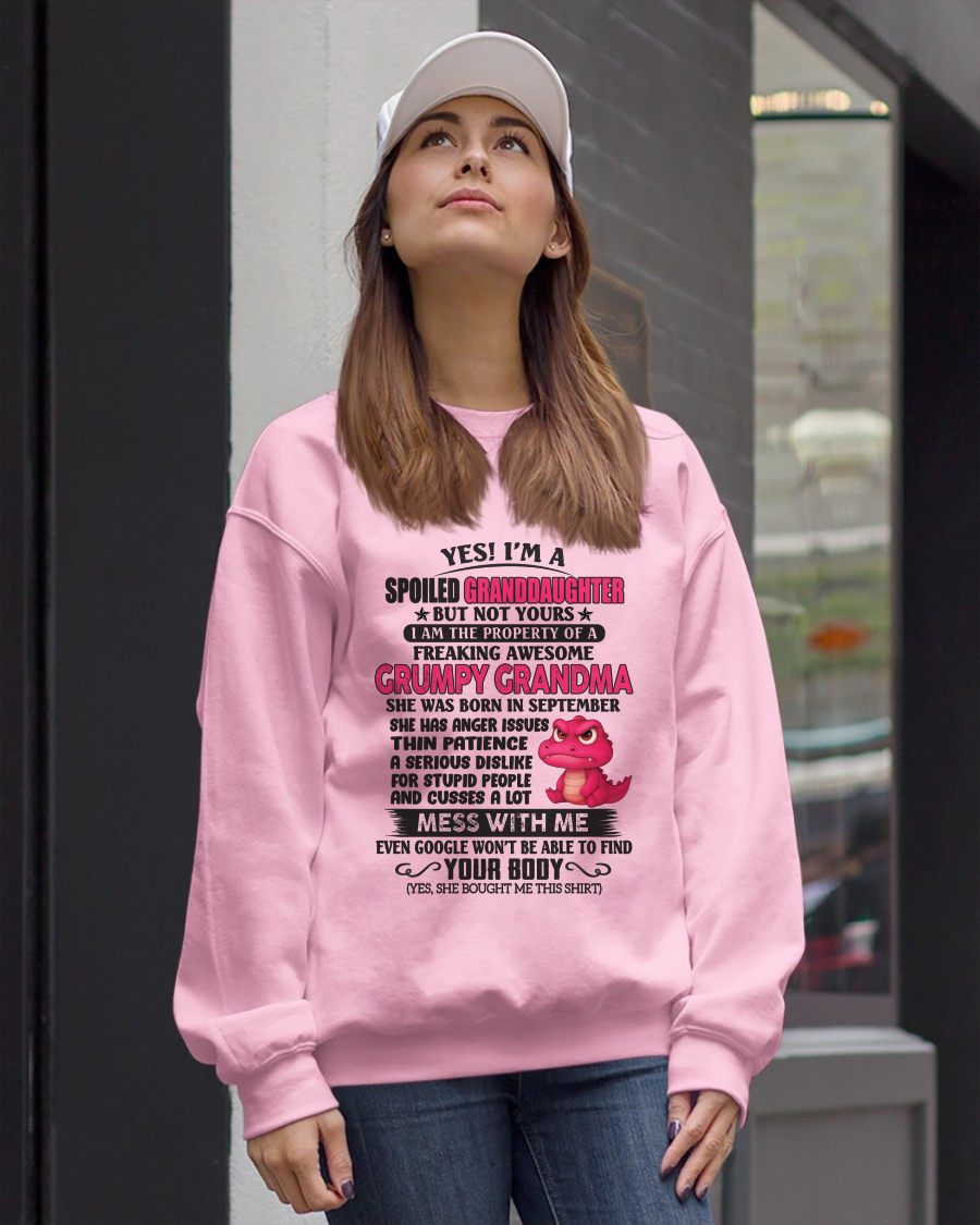 SEPTEMBER - YES, I'M A SPOILED GRANDDAUGHTER - GIFT FROM GRANDMA - NTTD09 (SKU09-96-09)