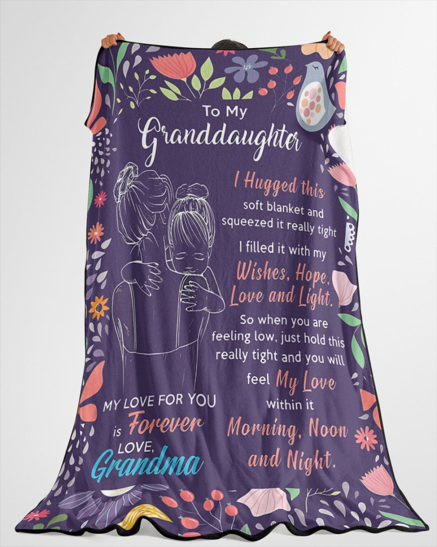 BLANKET FOR GRANDDAUGHTER – COMFORT & WARMTH GIFT Sherpa Fleece Blanket NTTD00 (SKUB-GRA02)