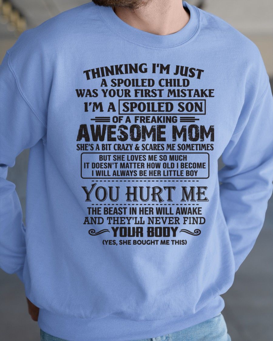 SPOILED SON T-SHIRT - GIFT FROM MOM - NTTD00 (SKU09-08-00)