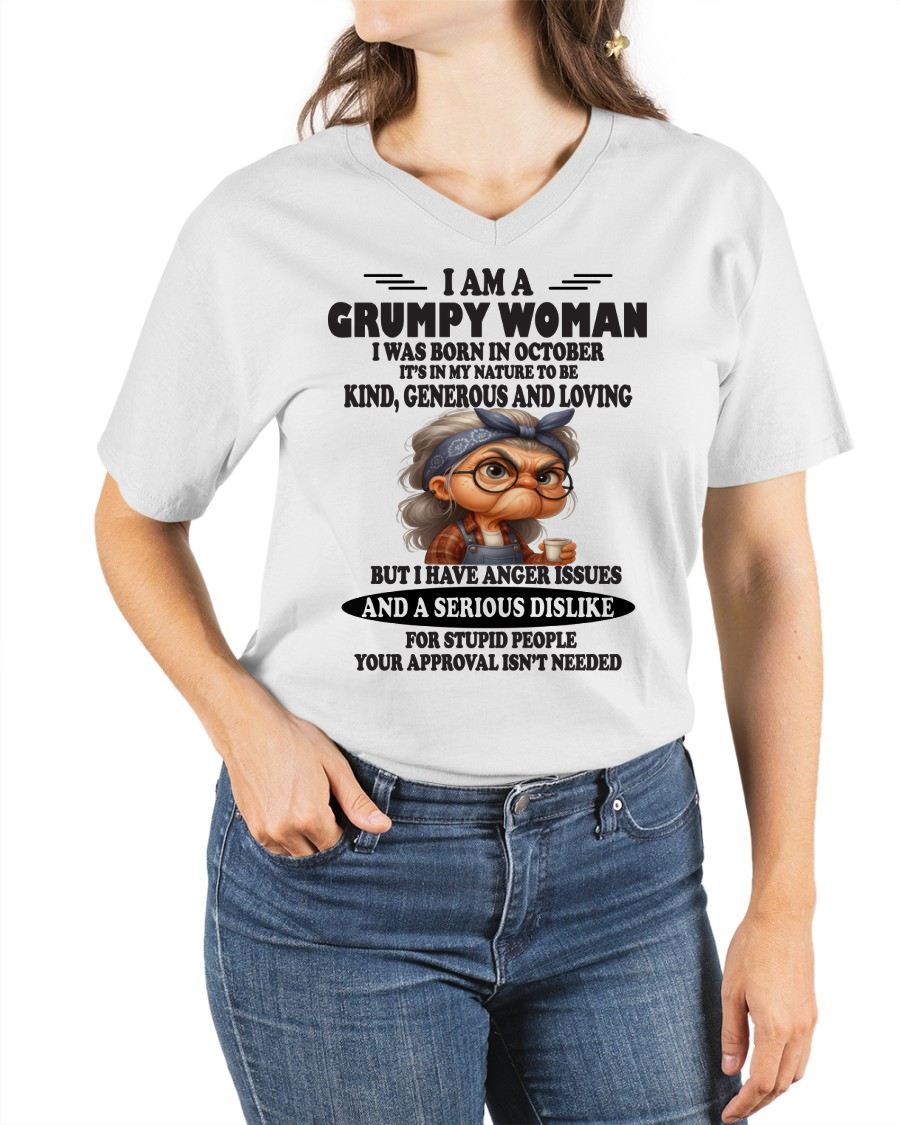 OCTOBER - GRUMPY WOMAN - BIRTHDAY GIFT FOR WOMEN - NTTD10 (SKU-GWN-10)
