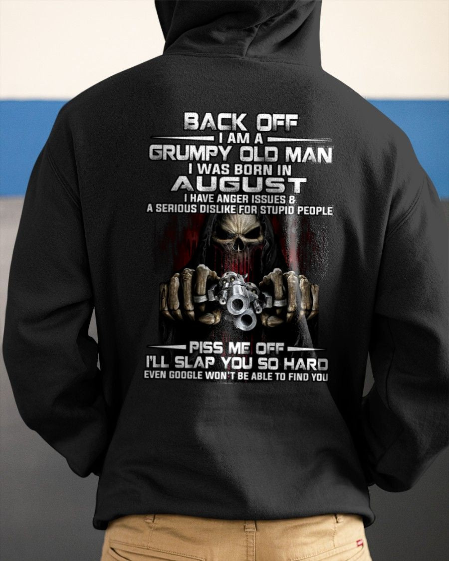 AUGUST - GRUMPY OLD MAN - BIRTHDAY T-SHIRT FOR MEN - NTTD08 (SKU09-109-08)