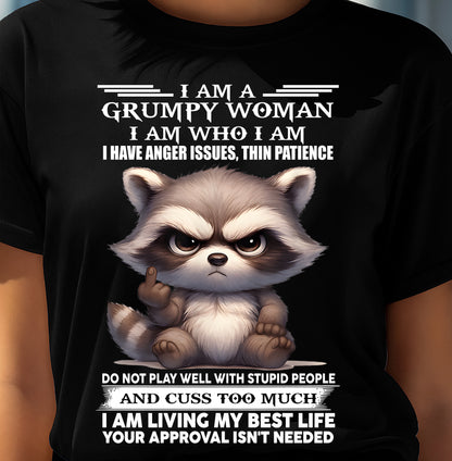 GRUMPY WOMAN - BIRTHDAY T-SHIRT FOR WOMEN - NTTD00 (SKU2602-152-00)