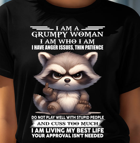 GRUMPY WOMAN - BIRTHDAY T-SHIRT FOR WOMEN - NTTD00 (SKU2602-152-00)