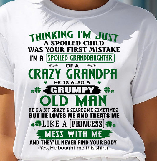 SPOILED GRANDDAUGHTER - GIFT FROM GRANDPA - NTTD00 (SKU2602-118-00)