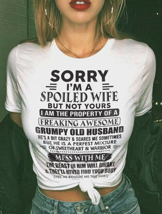 Spoiled Wife Shirt for Women – Gift from Husband NTTD00 (SKU04-08)