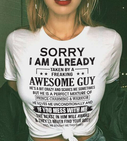 I’M ALREADY TAKEN T-SHIRT – GIFT FROM BOYFRIEND NTTD00 (SKU08-31-00)