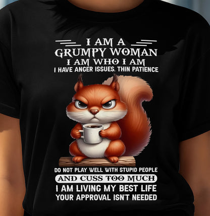 GRUMPY WOMAN - BIRTHDAY T-SHIRT FOR WOMEN - NTTD00 (SKU2602-157-00)
