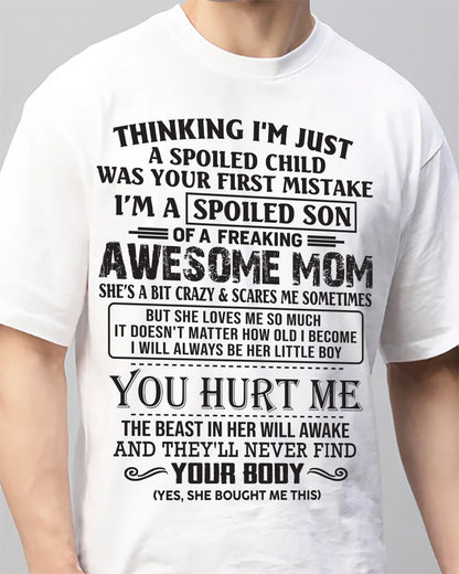 SPOILED SON T-SHIRT - GIFT FROM MOM - NTTD00 (SKU09-08-00)