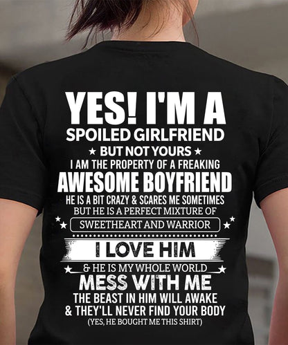 YES! I'M A SPOILED GIRLFRIEND - GIFT FROM BOYFRIEND/HUSBAND - NTTD00 (SKU2606-265-00)