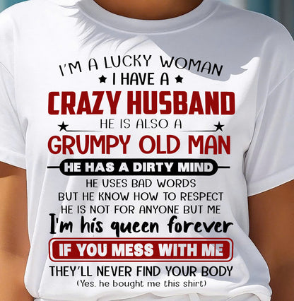 TO MY WIFE - I'M A LUCKY WOMAN - GIFT FROM HUSBAND - NTTD00 (SKU12-282-00)