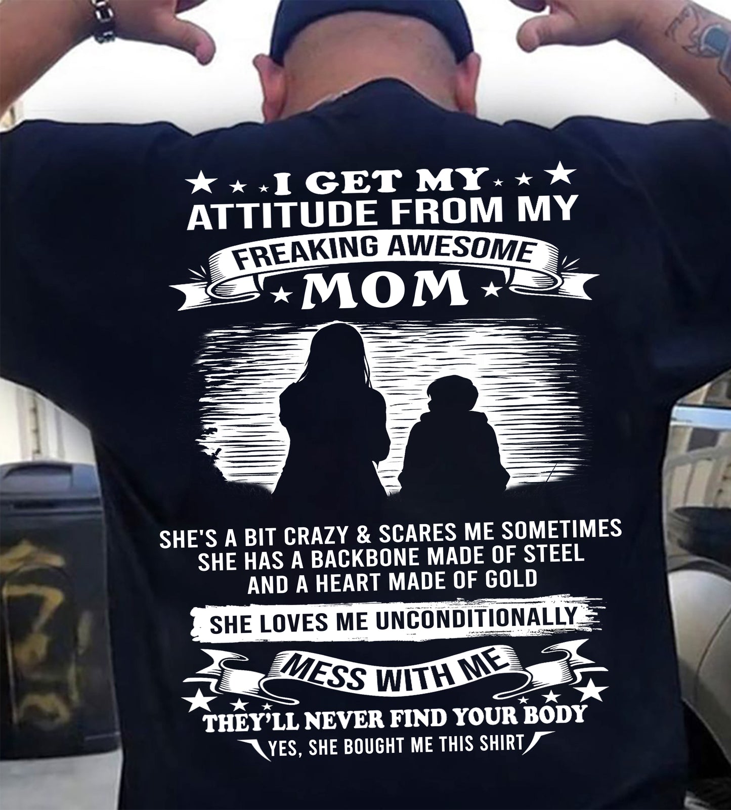 I GET MY ATTITUDE FROM MY FREAKING AWESOME MOM - GIFT FROM MOM - NTTD00 (SKU2604-184-00)