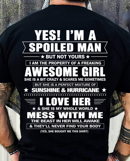 YES! I'M A SPOILED MAN - GIFT FROM WIFE - NTTD00 (SKU2608-488-00)