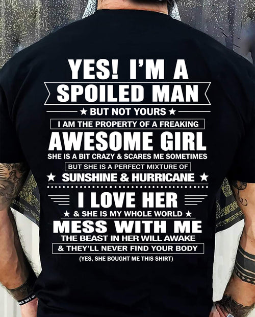 YES! I'M A SPOILED MAN - GIFT FROM WIFE - NTTD00 (SKU2608-488-00)