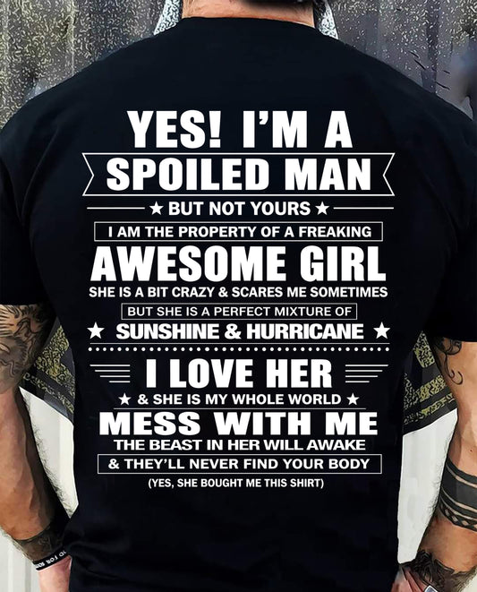 YES! I'M A SPOILED MAN - GIFT FROM WIFE - NTTD00 (SKU2608-488-00)