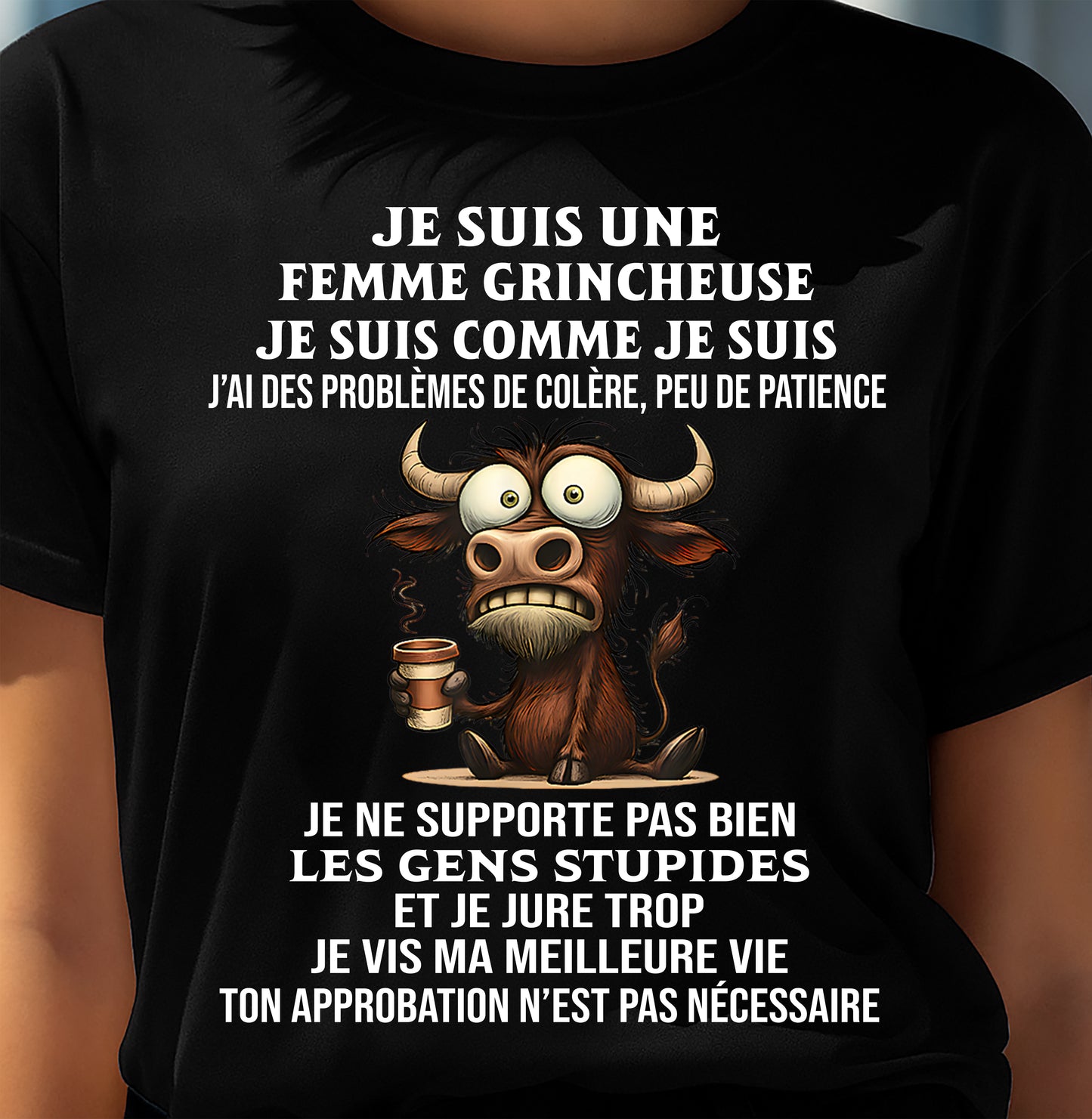 FEMME GRINCHEUSE – T-SHIRT D’ANNIVERSAIRE POUR FEMME - frNTTD00 (SKU2603-260-00)