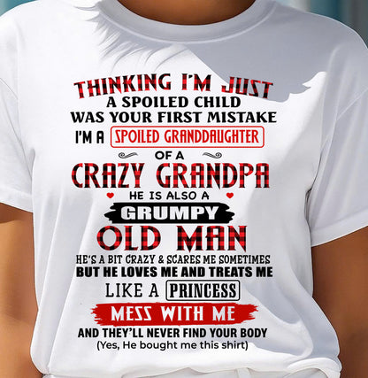 SPOILED GRANDDAUGHTER - GIFT FROM GRANDPA - NTTD00 (SKU2602-117-00)