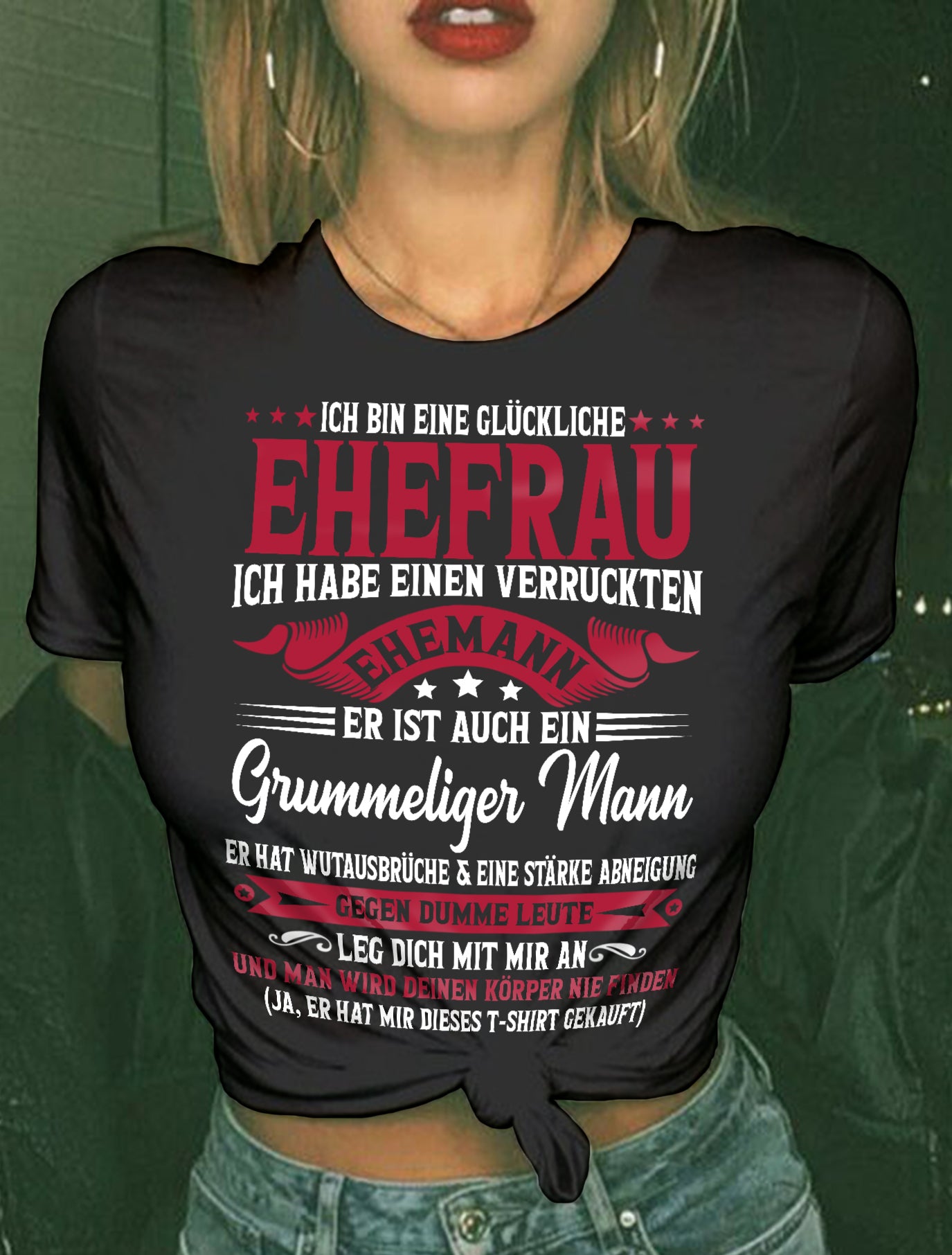 PERFEKTES T-SHIRT FÜR MEINE GLÜCKLICHE FRAU – GESCHENK VON IHREM EHEMANN - NTTD00 (SKU10-160-00)