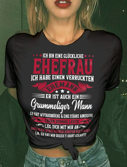 PERFEKTES T-SHIRT FÜR MEINE GLÜCKLICHE FRAU – GESCHENK VON IHREM EHEMANN - NTTD00 (SKU10-160-00)