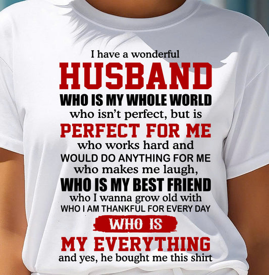 TO MY WIFE - I HAVE A WONDERFUL HUSBAND - GIFT FROM HUSBAND - NTTD00 (SKU2602-153-00)