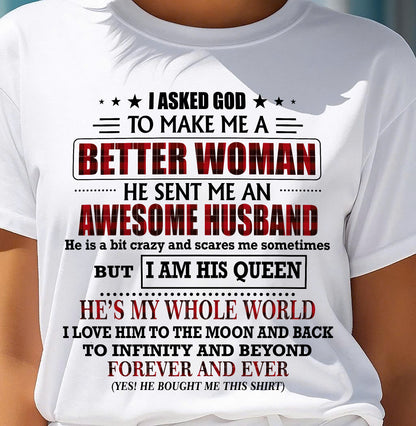 GOD SENT ME AN AWESOME HUSBAND - GIFT FROM HUSBAND - NTTD00 (SKU12-321-00)