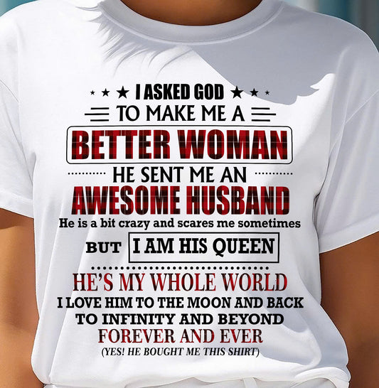 GOD SENT ME AN AWESOME HUSBAND - GIFT FROM HUSBAND - NTTD00 (SKU12-321-00)