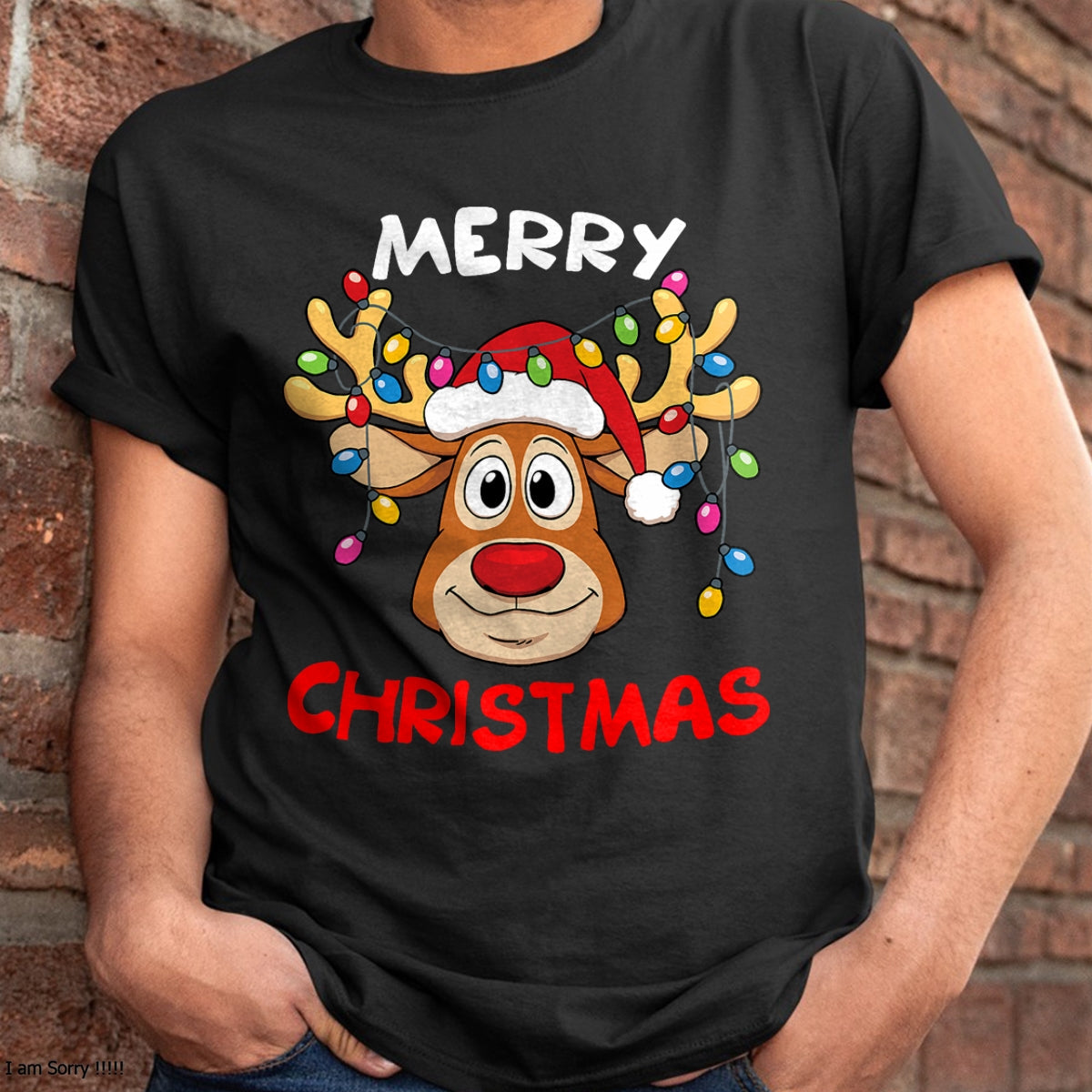 Merry Christmas Reindeer Xmas Family Men Women T-Shirt - Christmas Unisex T-Shirt/Hoodie/Sweatshirt - HNDS00