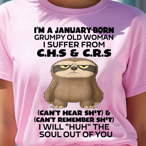 JANUARY - GRUMPY OLD WOMAN - BIRTHDAY GIFT FOR WOMEN - NTTD01 (SKU09-21-01)