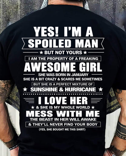 JANUARY - YES! I'M A SPOILED MAN - GIFT FROM WIFE - NTTD01 (SKU2608-488-01)